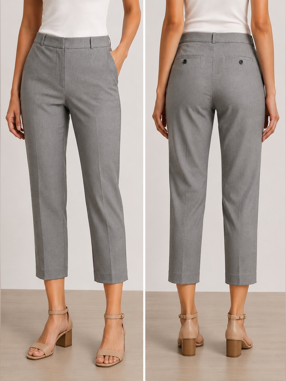 Gray Banana Republic Cropped Pants